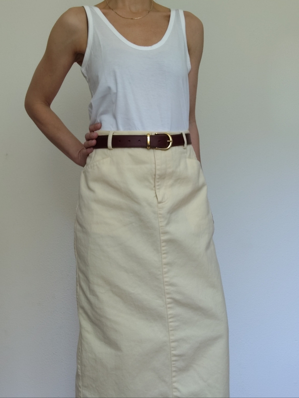 Christopher & Banks Denim Maxi Skirt / Size 10